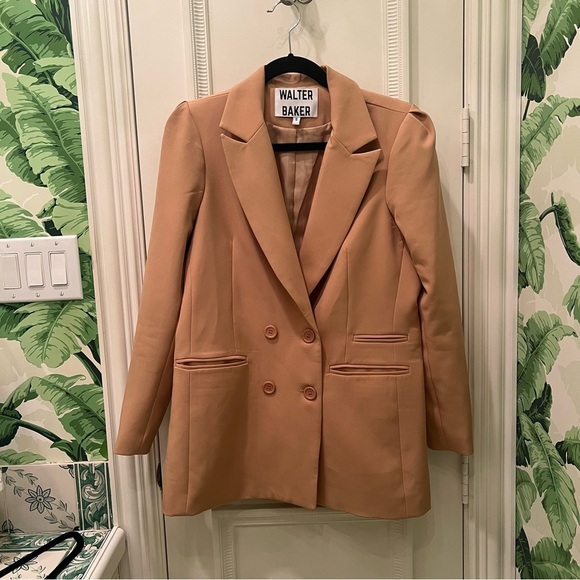 Walter Baker Ariel Blazer Oversized Jacket Tan Size S - Picture 6 of 9